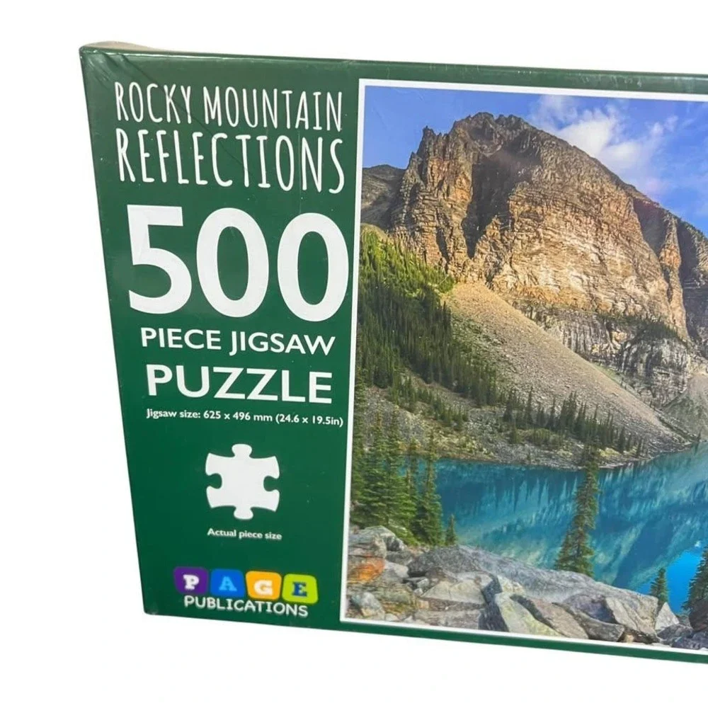 Rocky Mountain Reflections NIB 500 Piece Jigsaw Puzzle‎ Scenic View Family Fun